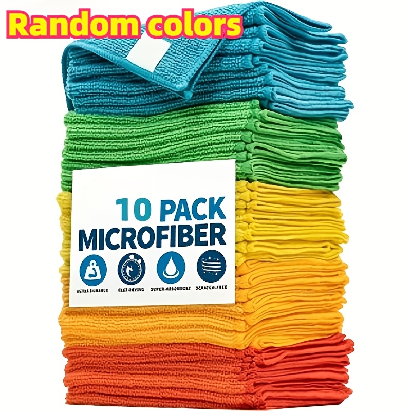 TEMU 10/ 20/ 40pcs Fiber Cleaning Cloth, Fiber Towel For Cars, High-quality Multifunctional Car Cloth, Dust Removal Cloth Cleaning Cloth, Absorbent