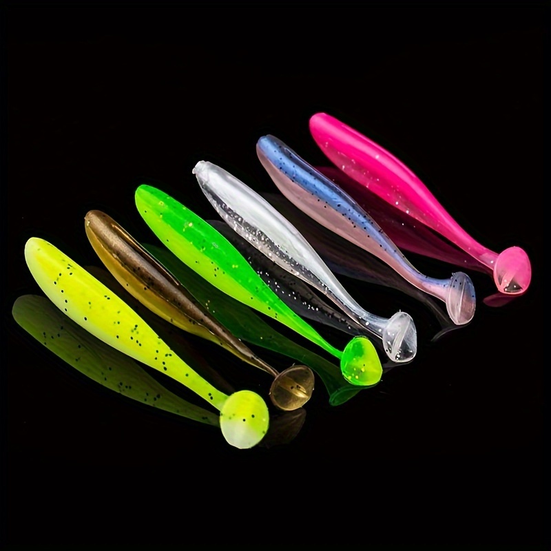 

6/10pcs T-tail Soft Lure, Bionic Swimbait, Fishing Accessories For Bass Pike ( Colors)