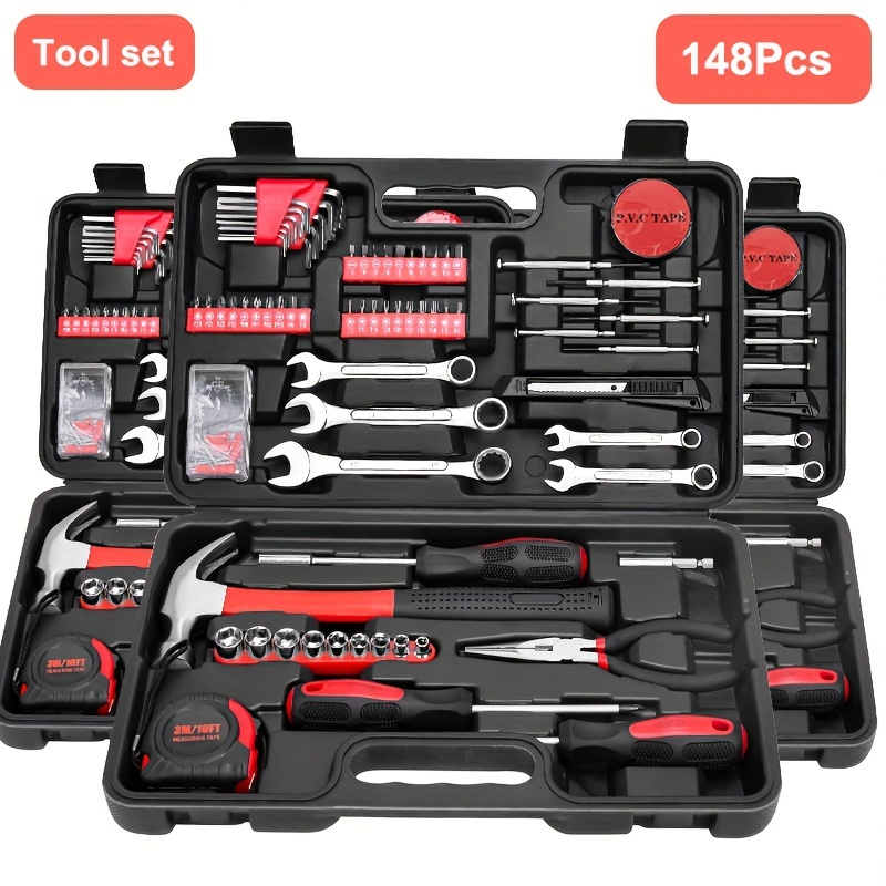 

148 Pcs Manual Toolbox Set, Suitable For Home/car Repair Portable Toolkit