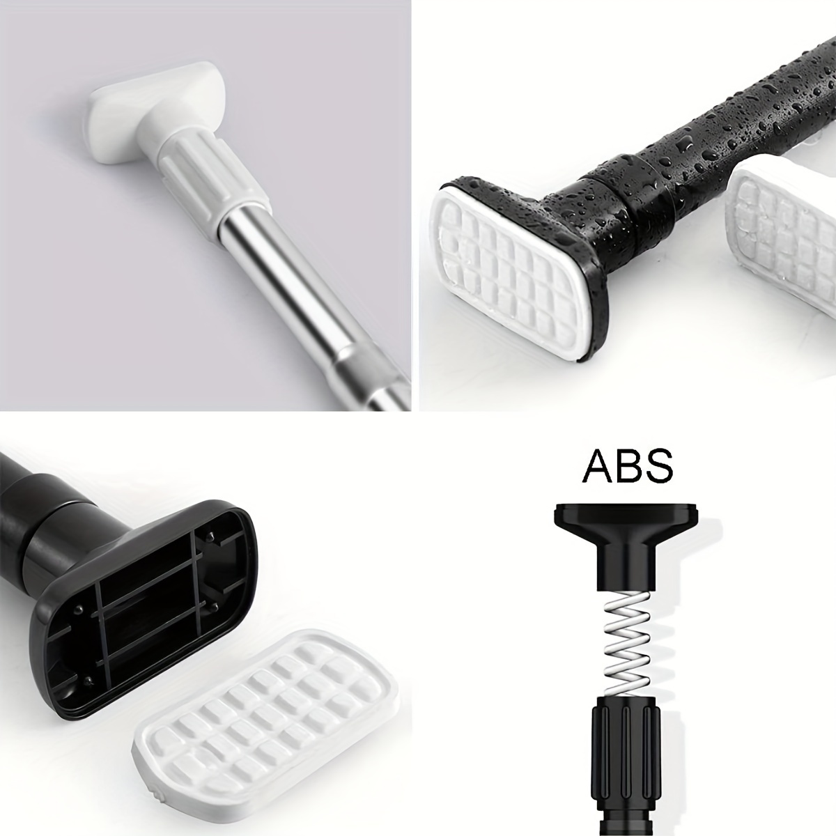 Multifunctional No-Drill Shower Rod, Easy Installation