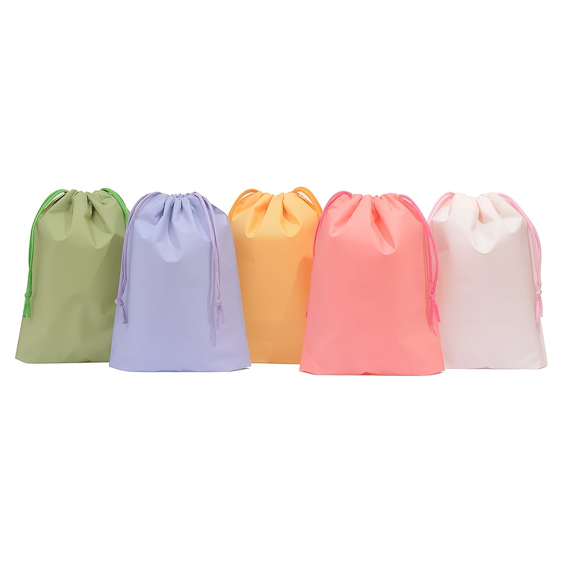 TEMU 5pcs Portable Clothing Storage Bag Set - Drawstring Gift Bag - Christmas Gift Bag - Travel Storage Bag - Dirty Clothes Bag - Fitness Storage Bag