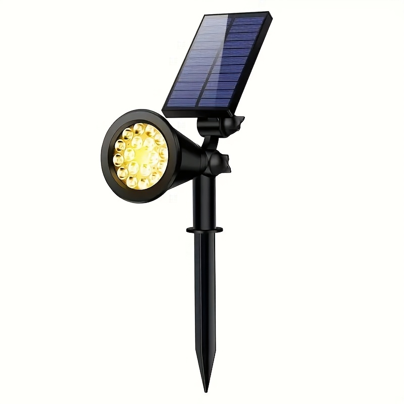 TEMU 1 Set Of 18led Solar Outdoor Tree Lights, 18led Household Garden Landscape Spotlights, Garden Courtyard , Ip44 Lighting Atmosphere Path Lights,