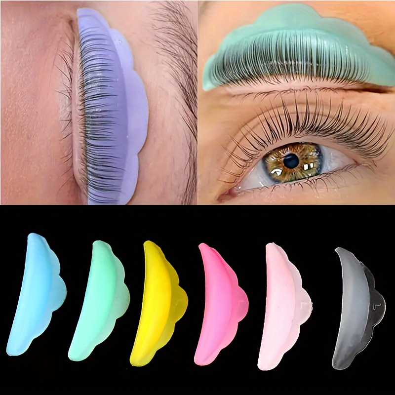Wimpernlifting-Pads Aus Silikon – 20 Stück, Wiederverwendbar, In Grün & Orange