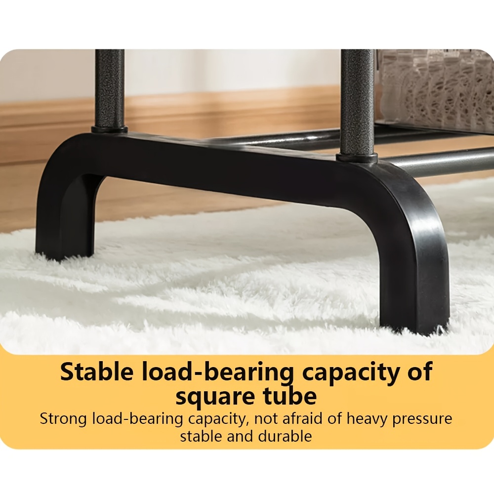 popular   stainless steel multi functional wardrobe clothes rack space saving design easy assembly with shelves and hooks portable clothing rack for balcony dorm bedroom Product details 10