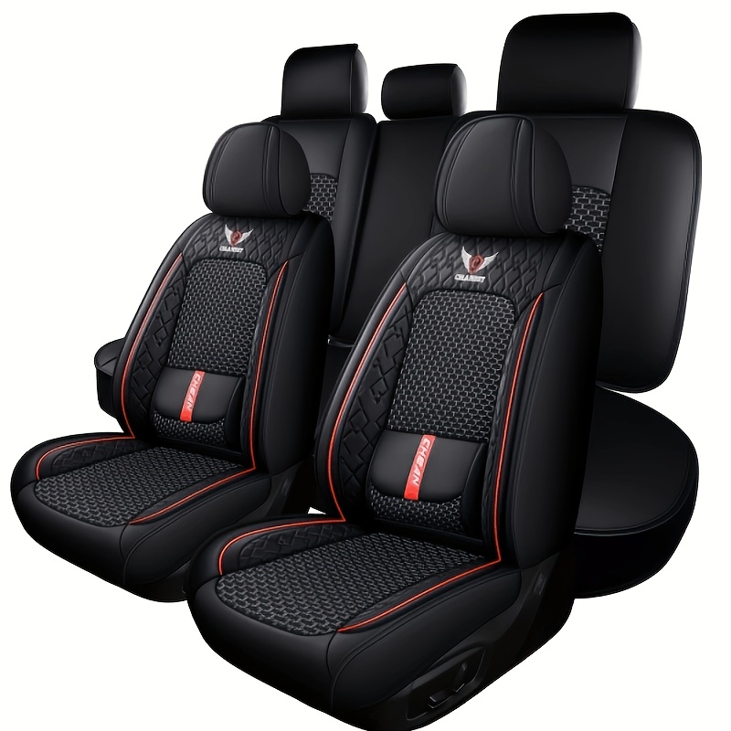 TEMU [1pc Front Seat Cover/ 2pcs Front Seat Covers/ 5 Full Set Seats, Faux Leather Cover] Suitable For Accent 2017-2026, Kona 2018-2026, Santa Fe
