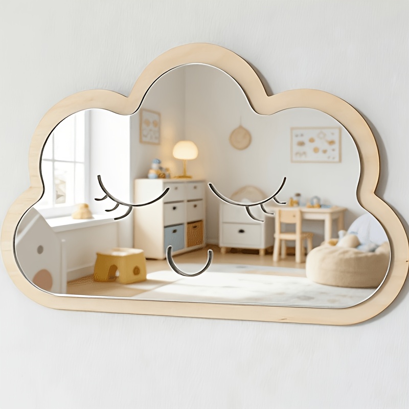 Decorative Acrylic Mirror Wall Mirror for Kids Room, Cloud Design