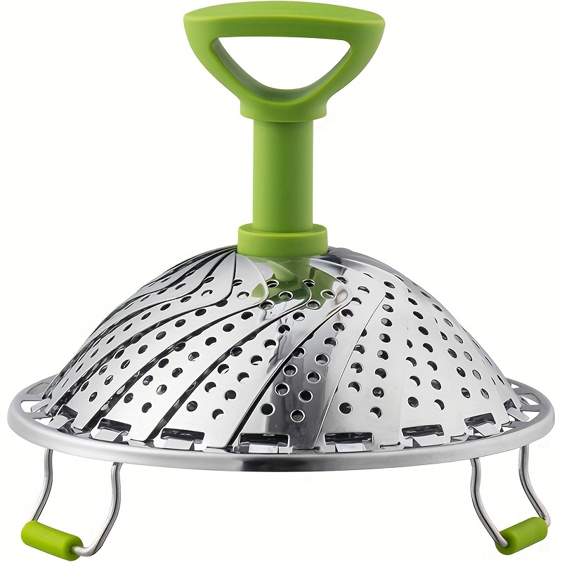 stainless steel steamer basket set collapsible folding steamer for cooking fish seafood bread and vegetables kitchen cookware essentials Product details 7