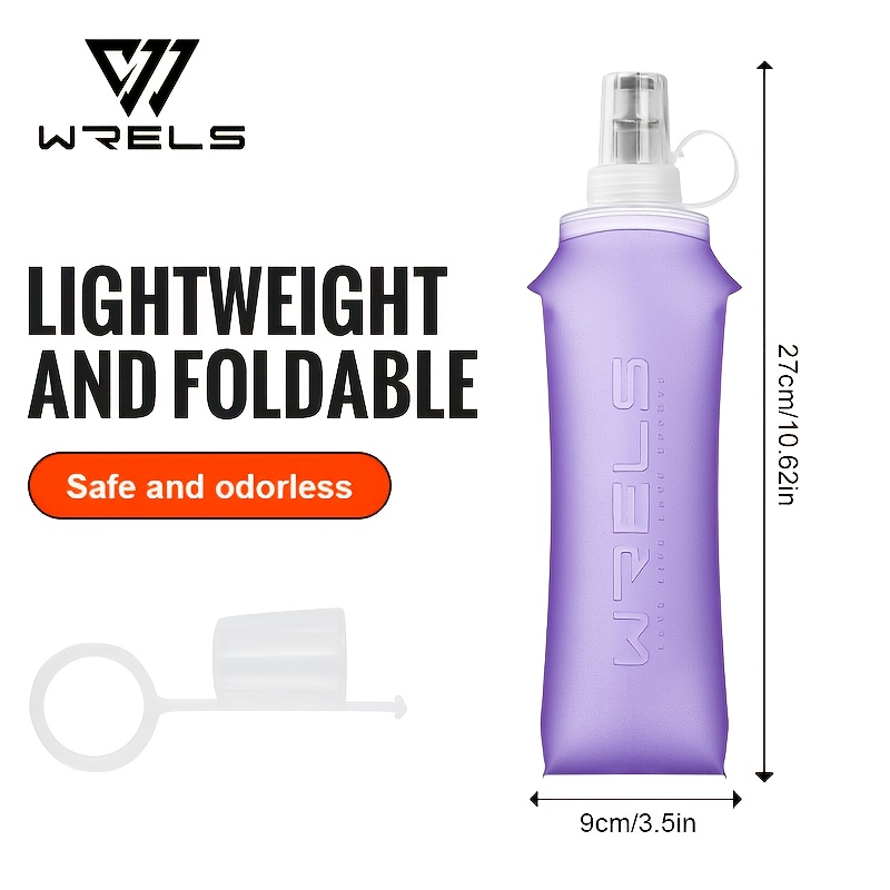 Image of 1pc, Wrels Purple Clear Water Softener, Spout Type Sports Soft Water Bottle, Tpu Food Grade Material, Hot Pressing , , Very Suitable For Outdoor Hiking, Cycling, Marathon, And Travel To Water