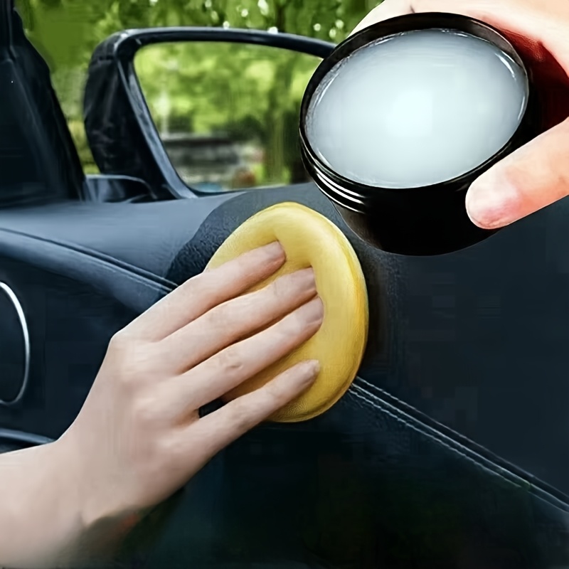 

1set Car Plastic Repair Agent Coating Agent Car Plastic Rubber External Repair Nourishing Restorer Black Seal Brightening Paste, With Sponge Nourishing Paste Nourishing Tool Kit