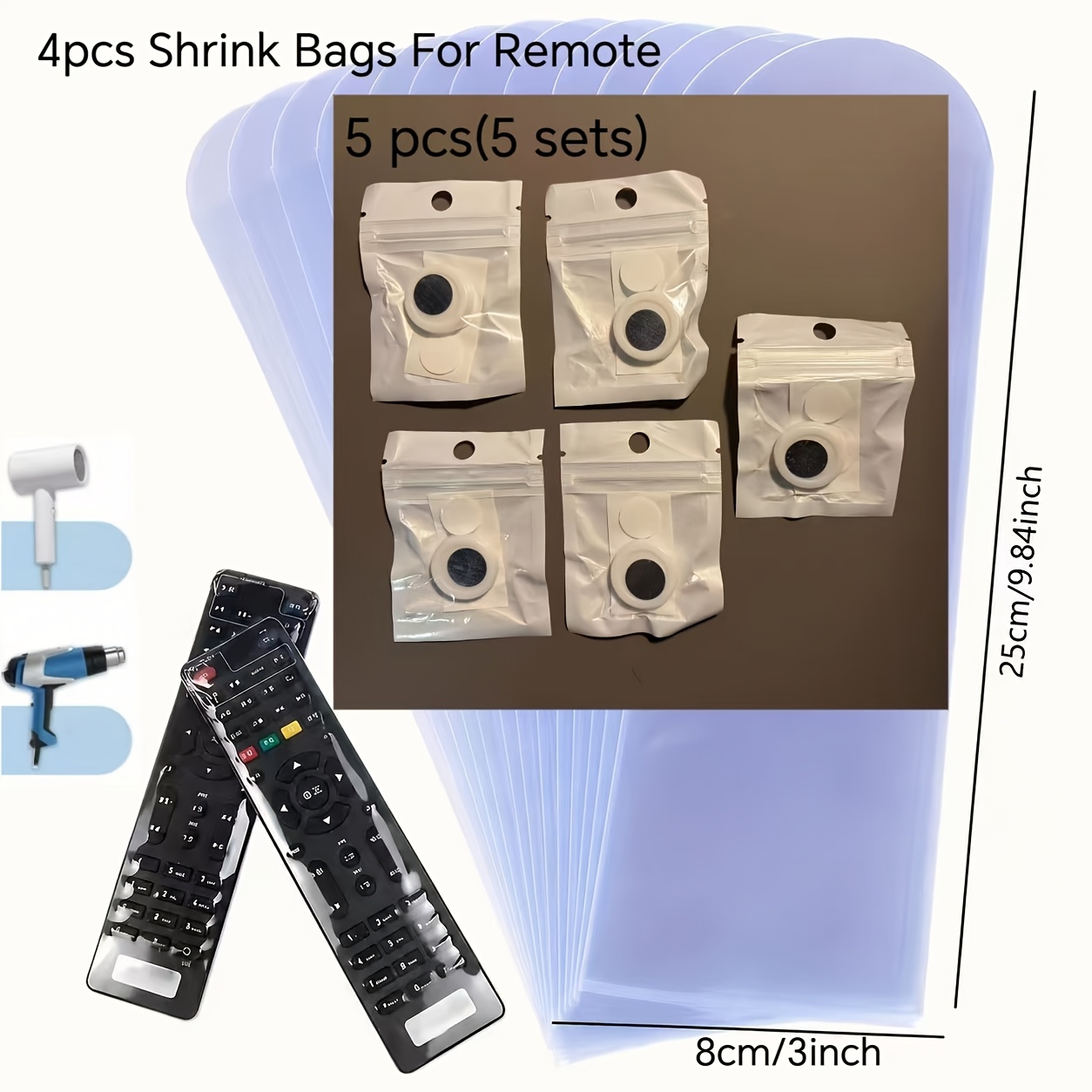 TEMU 9pcs Magnetic Remote Control Holders, No-drill Adhesive Wall Mount For Thermostats And Switches, Durable Plastic, , , Magnetic Hook, Compatible