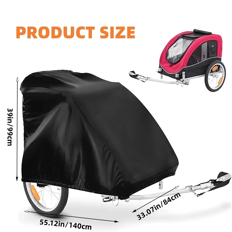 1pc Outdoor Cycle Bicycle Trailer Covers, Durable Bicycle Trailer Cover, Bike Trailer Storage Cover, Road Mountain Ebike Accessories.