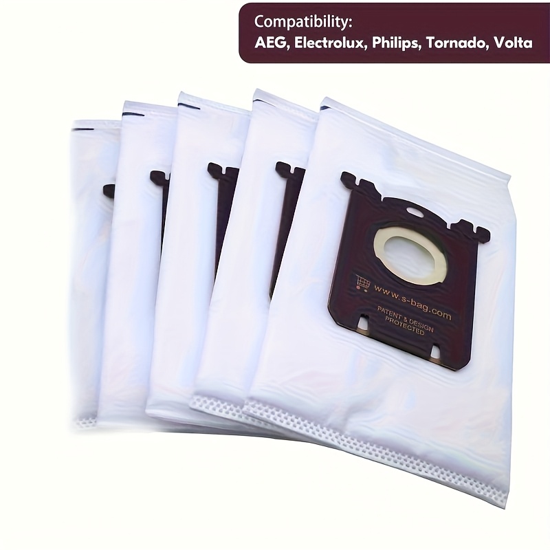 E-shop 5-teilige Staubsaugerbeutel mit hoher Kapazität, geeignet für Tornado, Volta, Philips, , AEG Tornado Modelle. Einweg-Staubbehälter aus