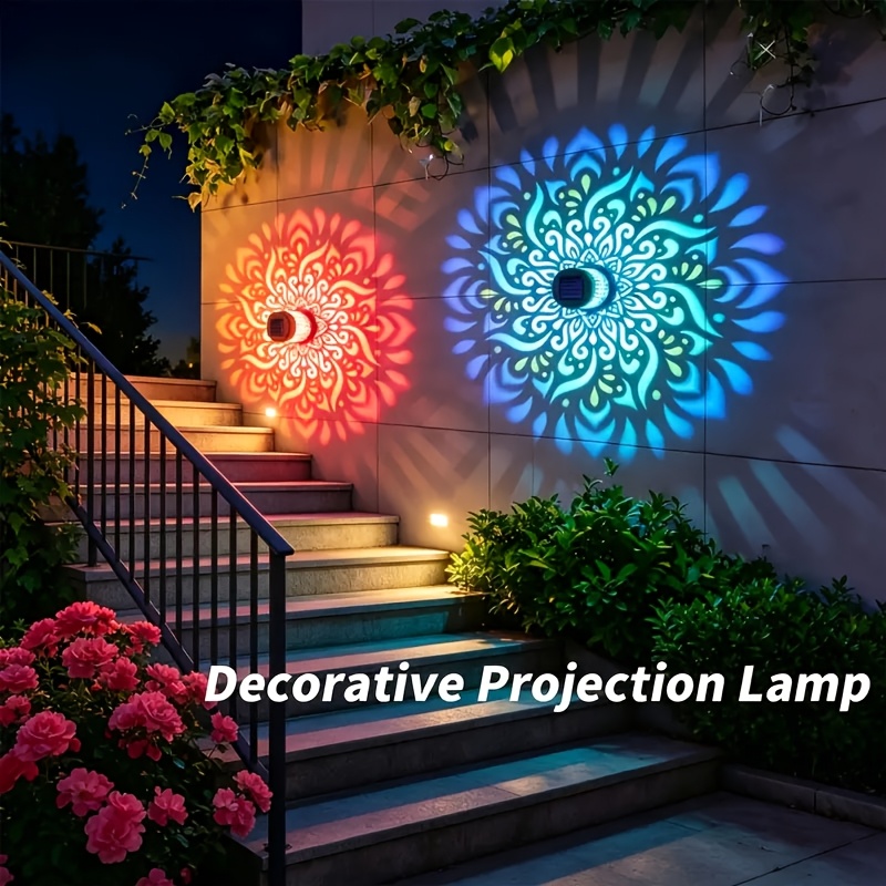 TEMU 2pcs Solar Wall Lights, Solar Outdoor Lights Waterproof Ip65, Solar Garden Light, Solar Wall Decoration Art, Solar Fence Lights, Solar Pathway