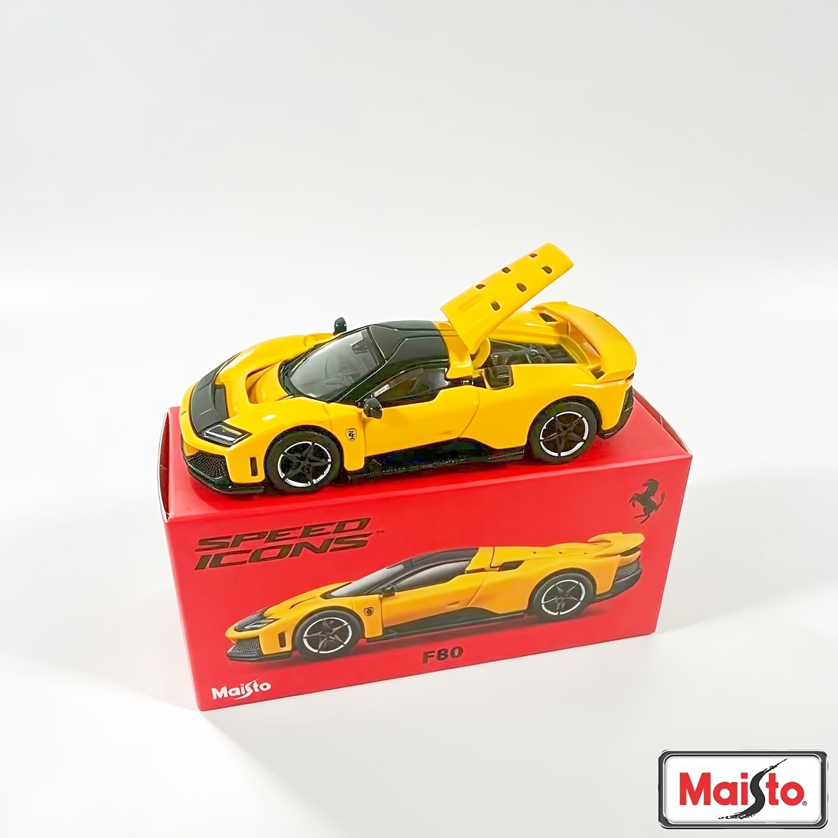 TEMU Maisto Modèle réduit de voiture F80 en alliage moulé , de supercar sous licence, Coffre ouvrable, Pneus en caoutchouc, Cadeau pour , garçons,