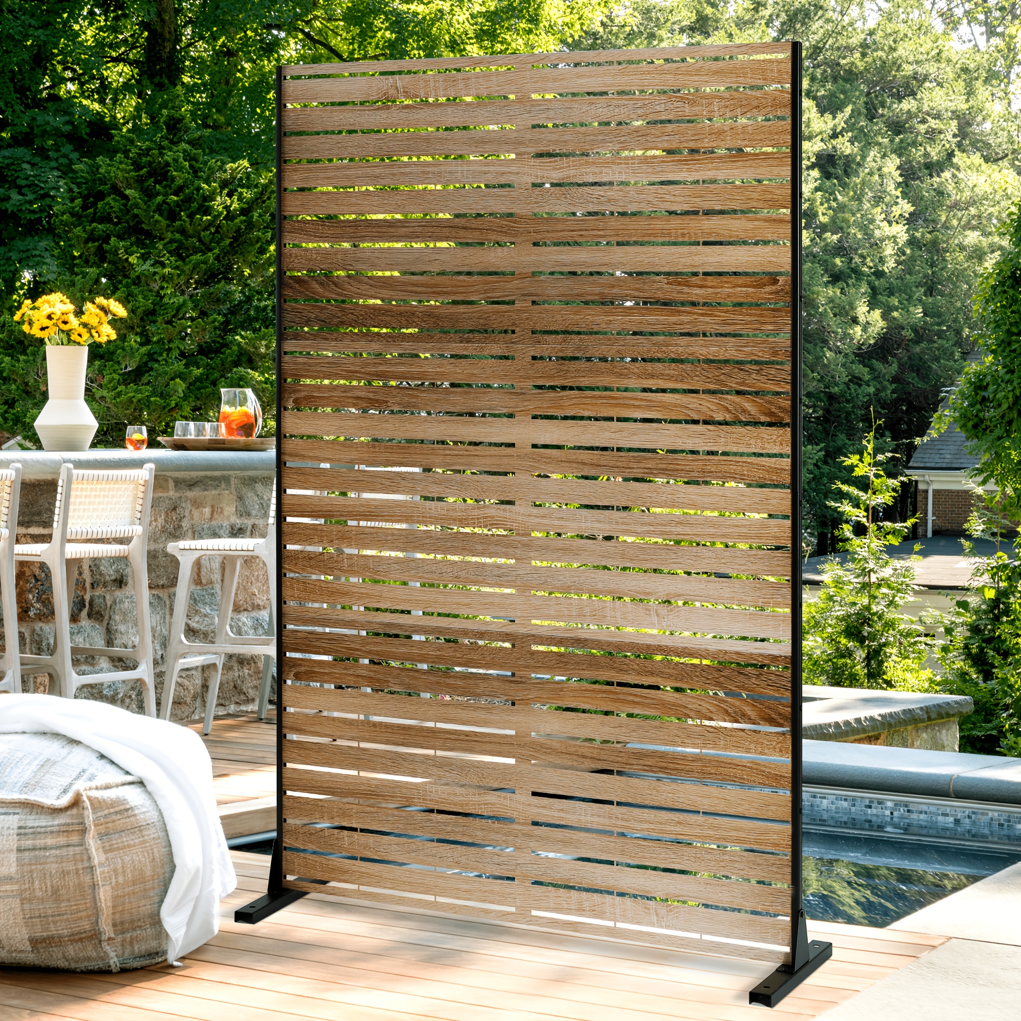 Slat Screen HMWD 4m Wide Natural Peeled Reed Screeni Roll