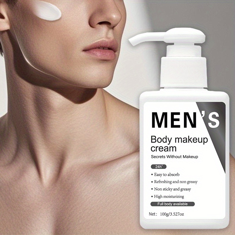 Crème de Cosmétique corporelle 6-en-1 pour hommes | Crème BB/CC illuminante au collagène, acide hyaluronique, vitamines C et E | Absorption instantanée, éclat 48 heures, non collante, hydratante, convient à tous les types de peau, format voyage