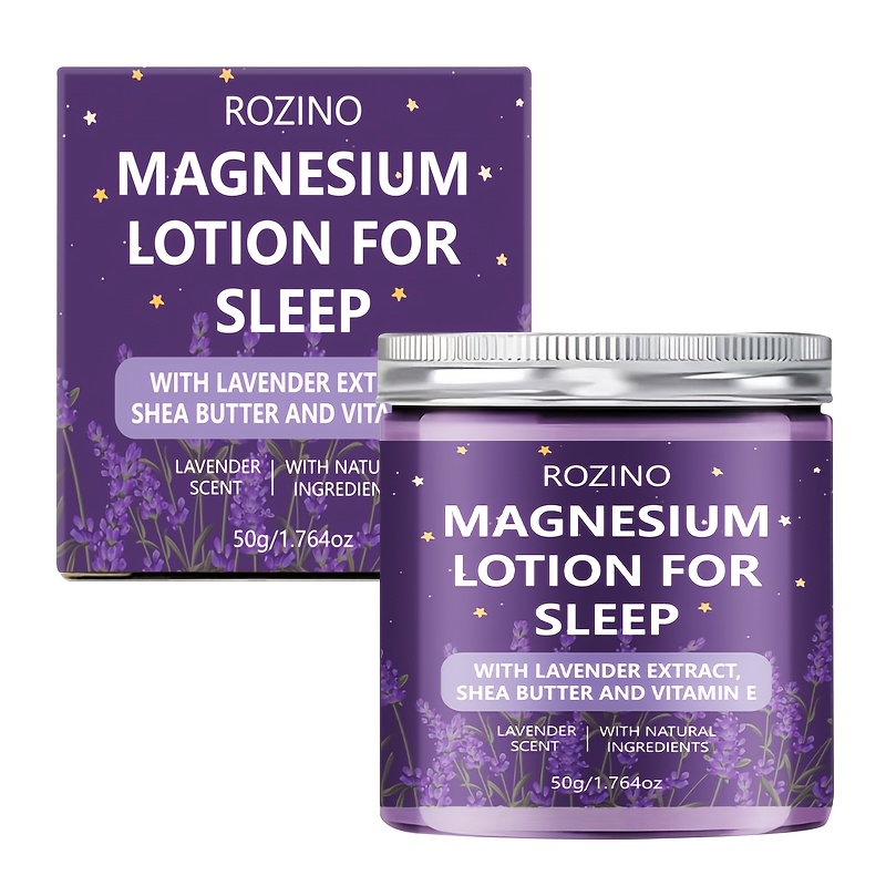 Image of Magnesium Sleep Lotion 50g - Contains Lavender Extract, Shea Butter And Vitamin E, Fragrance Ingredients, Nighttime Skincare, Gentle Texture, Lightweight Feel, Moisturizing Formula, Skincare, Routine