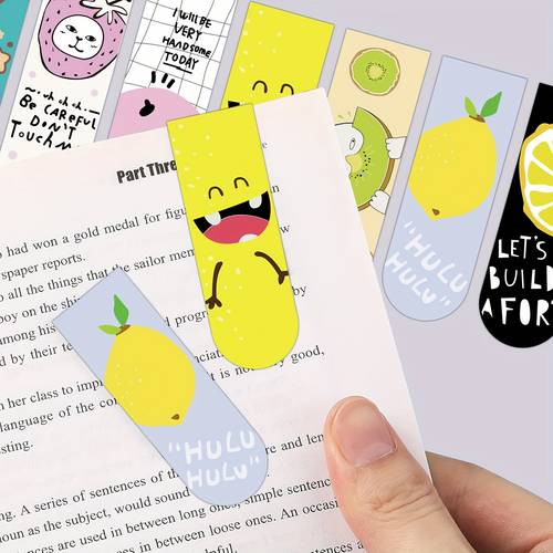 30pcs Magnetic Bookmarks Suitable for Books, Magnets with 30 Unique, Fruit, Vegetable & Designs - Magnetic Backing for Pages, Pages Holder for,, s - Ideal for Gifts & Supplies
