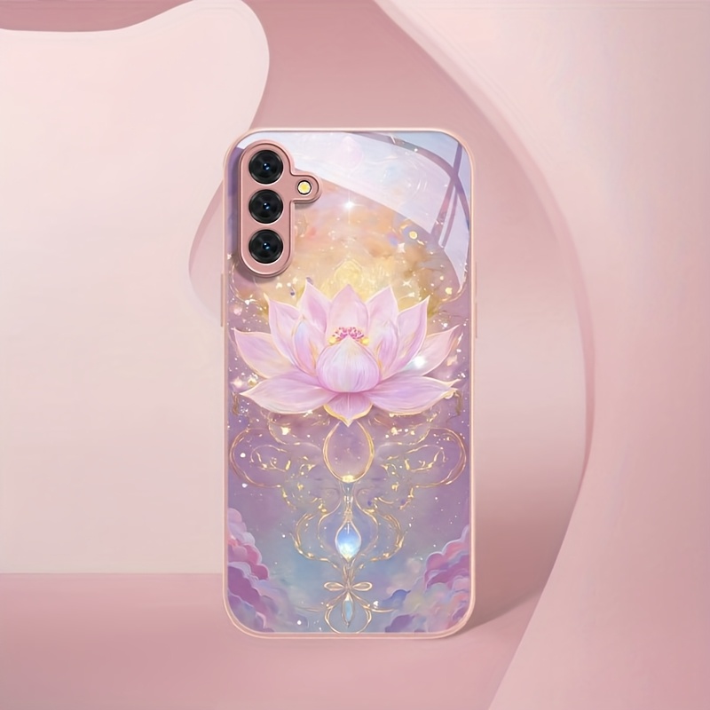 TEMU Metallic Paint Tempered Glass Phone Case Suitable For Galaxy A14 A24 4g A04 A04s A05 A05s A06 A13 A15 A16 A22 A23 A24 A25 A32 A33 A34 A35 A52