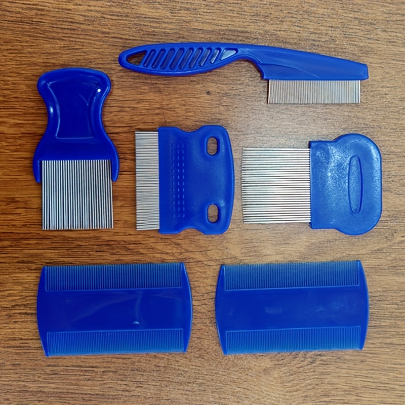 set of 6 flea and lice combs grooming combs for dogs and cats suitable for small medium and large pets
