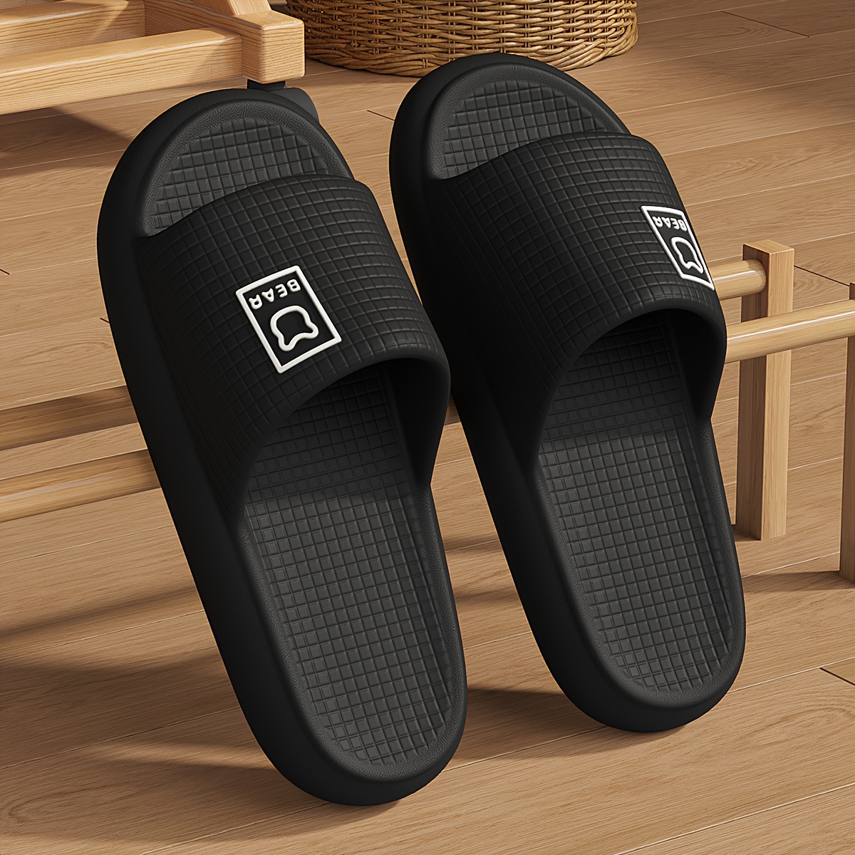 

Men's Summer Slippers, Size 48-49, Non-slip Eva Bathroom And Beach Sandals With Cute , Indoor/outdoor Use