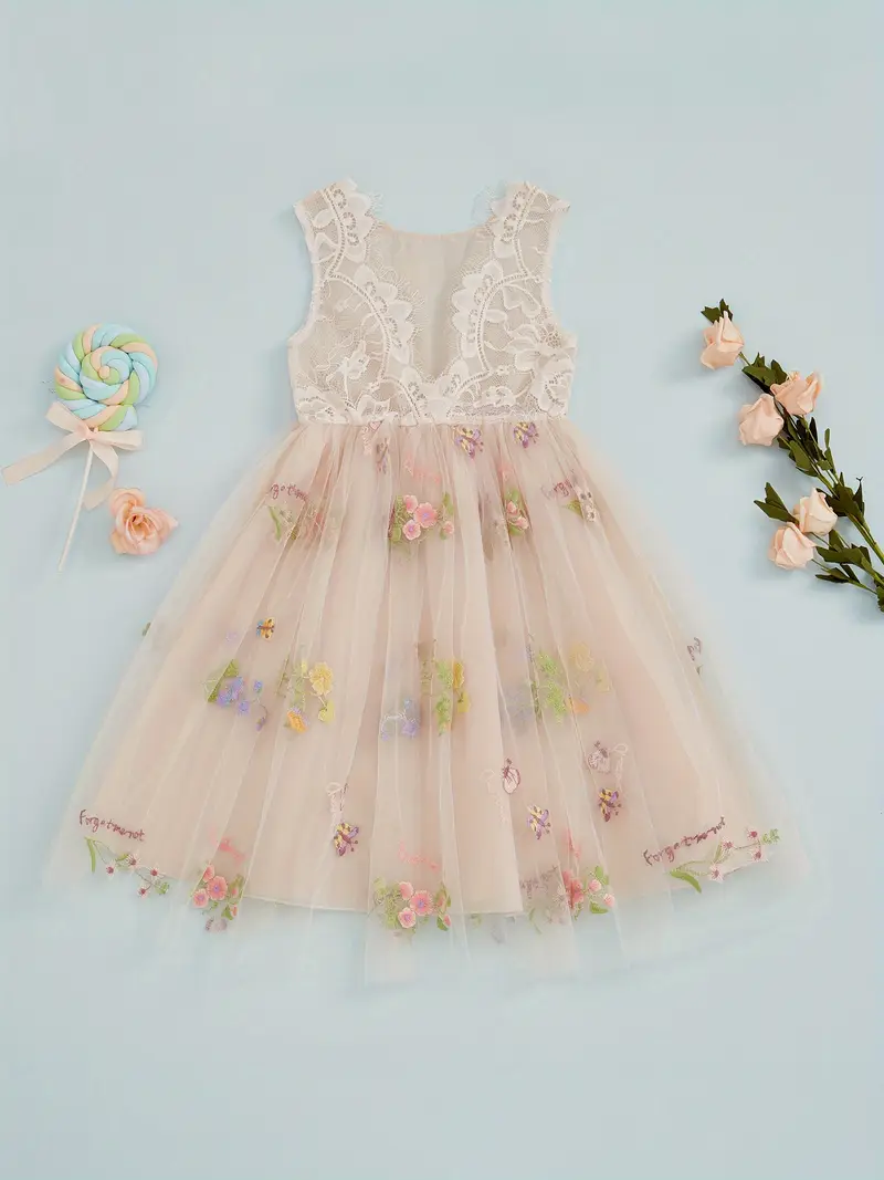 girl wedding guest dress sleeveless round neck floral - Temu girl wedding guest dress sleeveless round neck floral - Temu