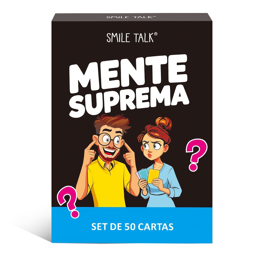 SMILE TALK Tarjetas de Trivial en Español, Juego de Mesa de Cartas de Baraja Dedicada....
