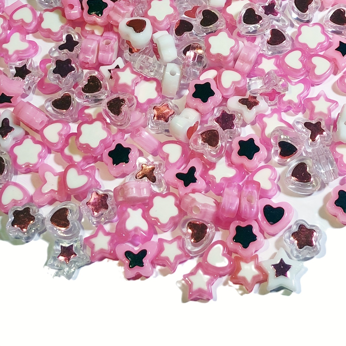 

50pcs 9mm & - Hearts, , & Butterflies For Making - For Bracelets, Necklaces & Phone