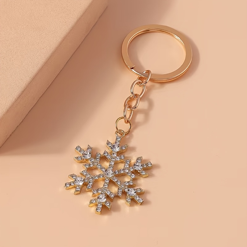 Image of Alloy Keychain With Diamonds, Fashionable Ladies Key Ring, Anti-loss Pendant For Backpacks, Clothing, Mobile Phones, Headsets, Ideal Winter Gift