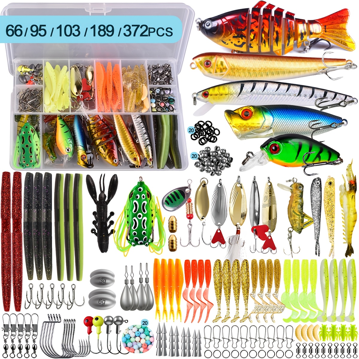 CHSEEO Kit di Esche da Pesca, 21PCS Artificiale Pesca Richiamo