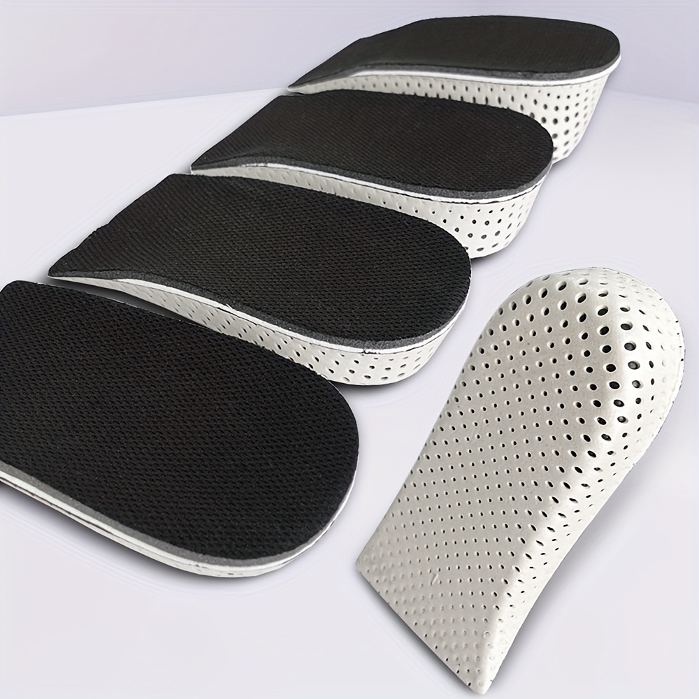 Black EVA Height-Increasing Insoles - Honeycomb Shock Absorption, 2/3/4/5cm Height Increase, Unisex for Men and Women, Comfortable Foot Support with Breathable Design