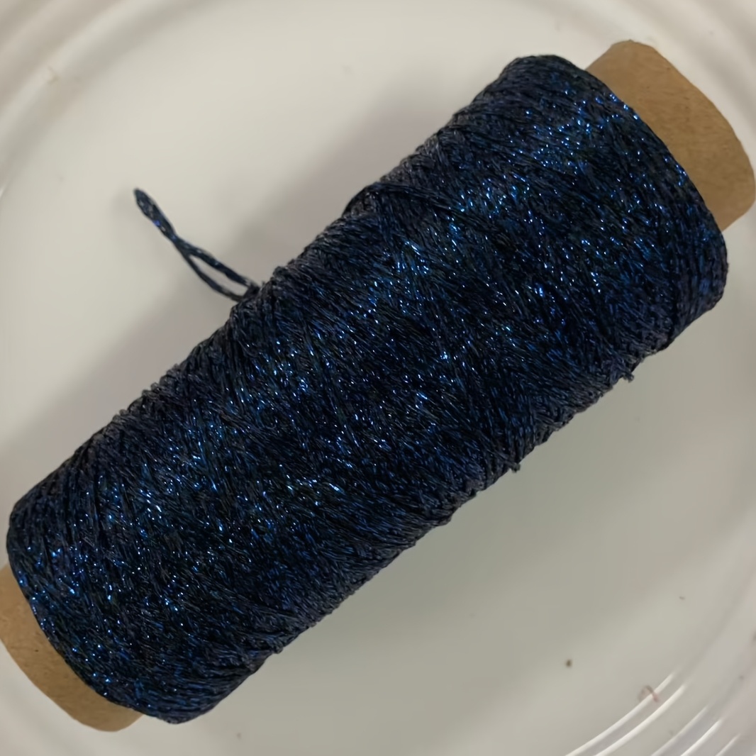 TEMU Filo dritto blu reale da 1MM, 220 gomitoli, filo lucido cavo in poliestere per , molto per a maglia a , artigianato, utilizzabile per realizzare