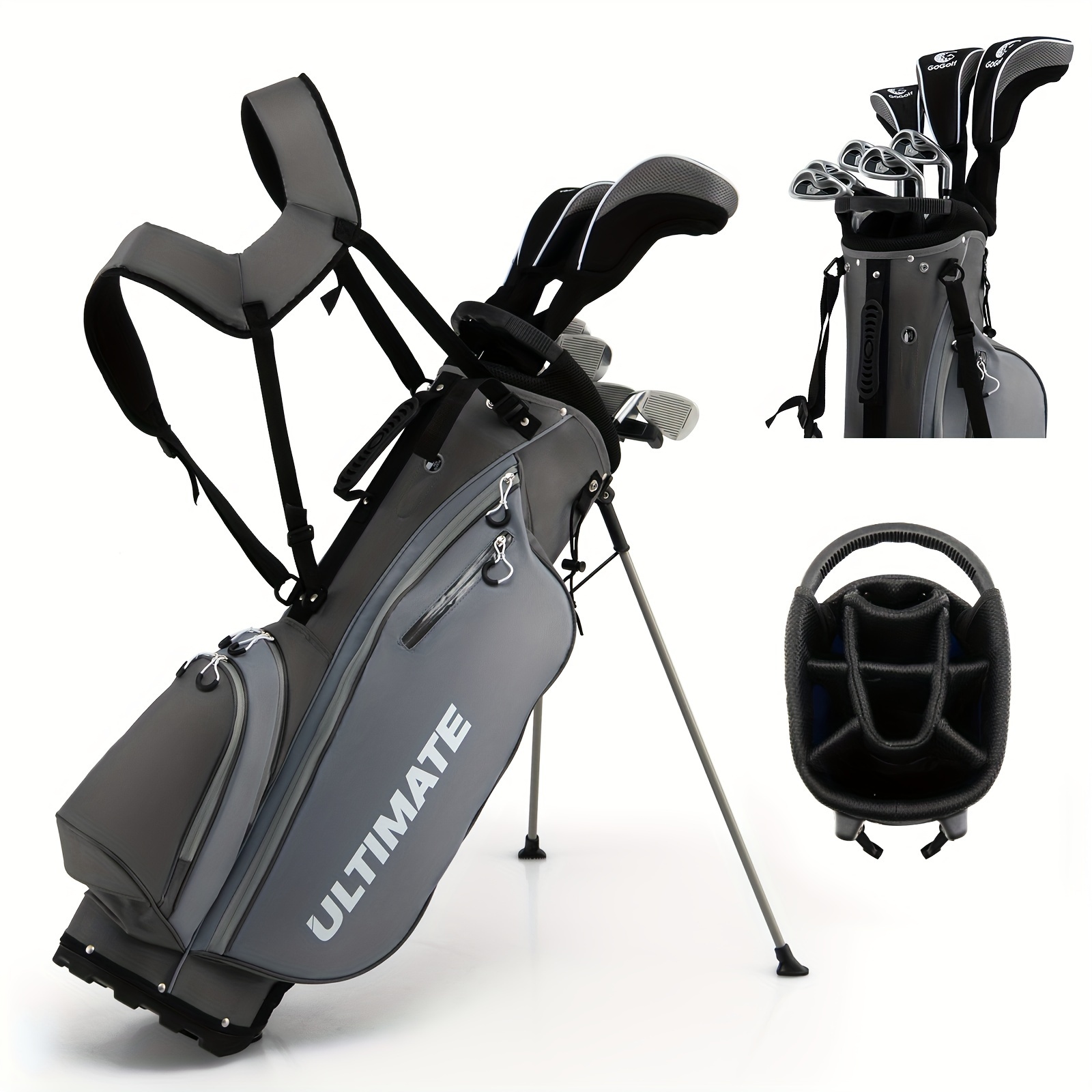 

Costway Men's Complete Golf Clubs Package Set 10 Pieces Includes Alloy Driver
