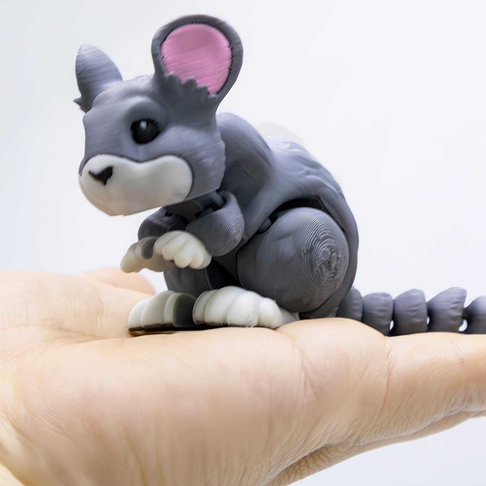 TEMU 3d Printed Mouse, Cute Animal Figurine, Suitable For Children Aged 3 And Above
