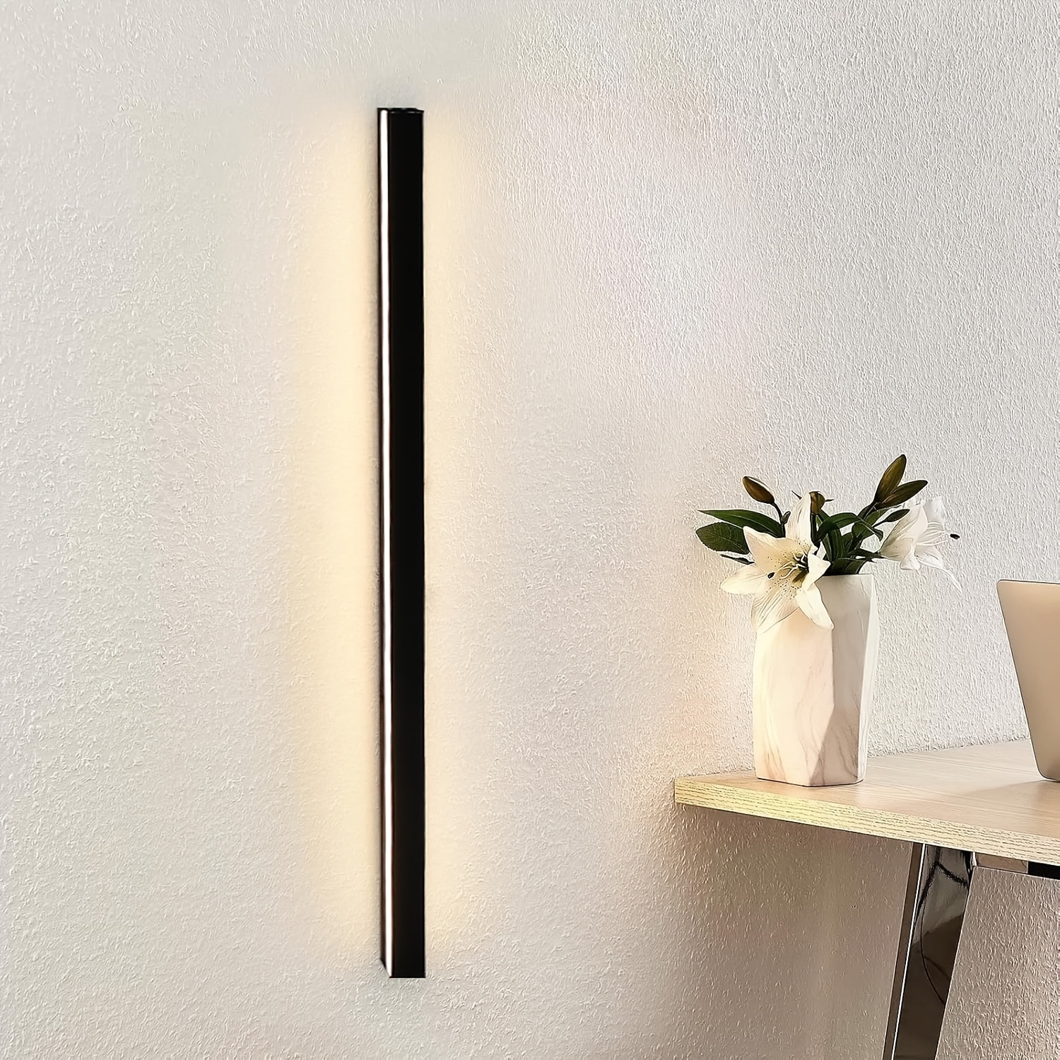 

Indoor Wall Lamp 60/80/ Cm 34w Up And Down Warm White Lamp Living Room Lamp Black Bedside Lamp Stairs Living Room Children's Room Bedroom Restaurant Library Bookstore, Coffee Shop, Street