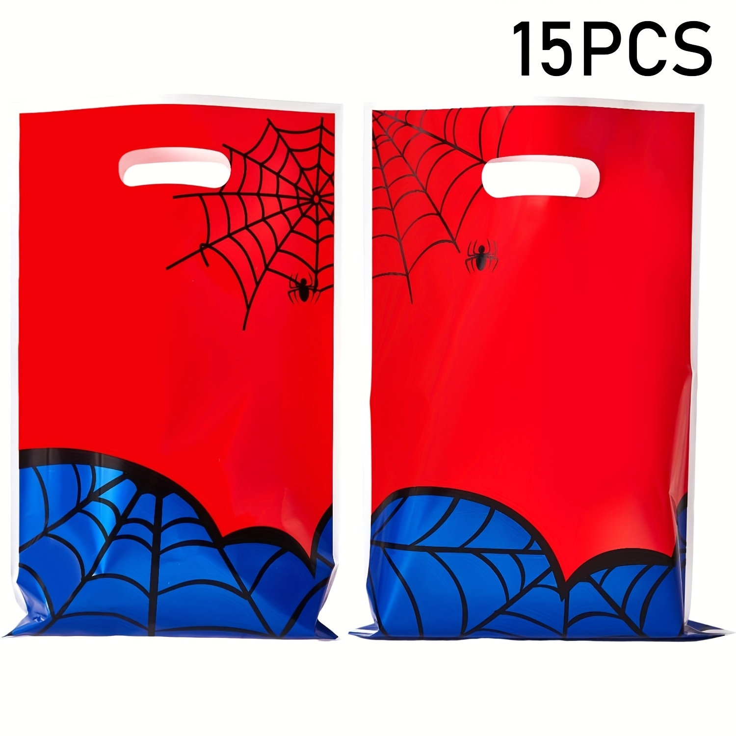 Image of Gift For Her/him 8/15/30/60/90pcs Plastic Bags With Handles For Birthday Party Decorations Theme Party Gift Treat Bags, Chrismas, Halloween, Christmas
