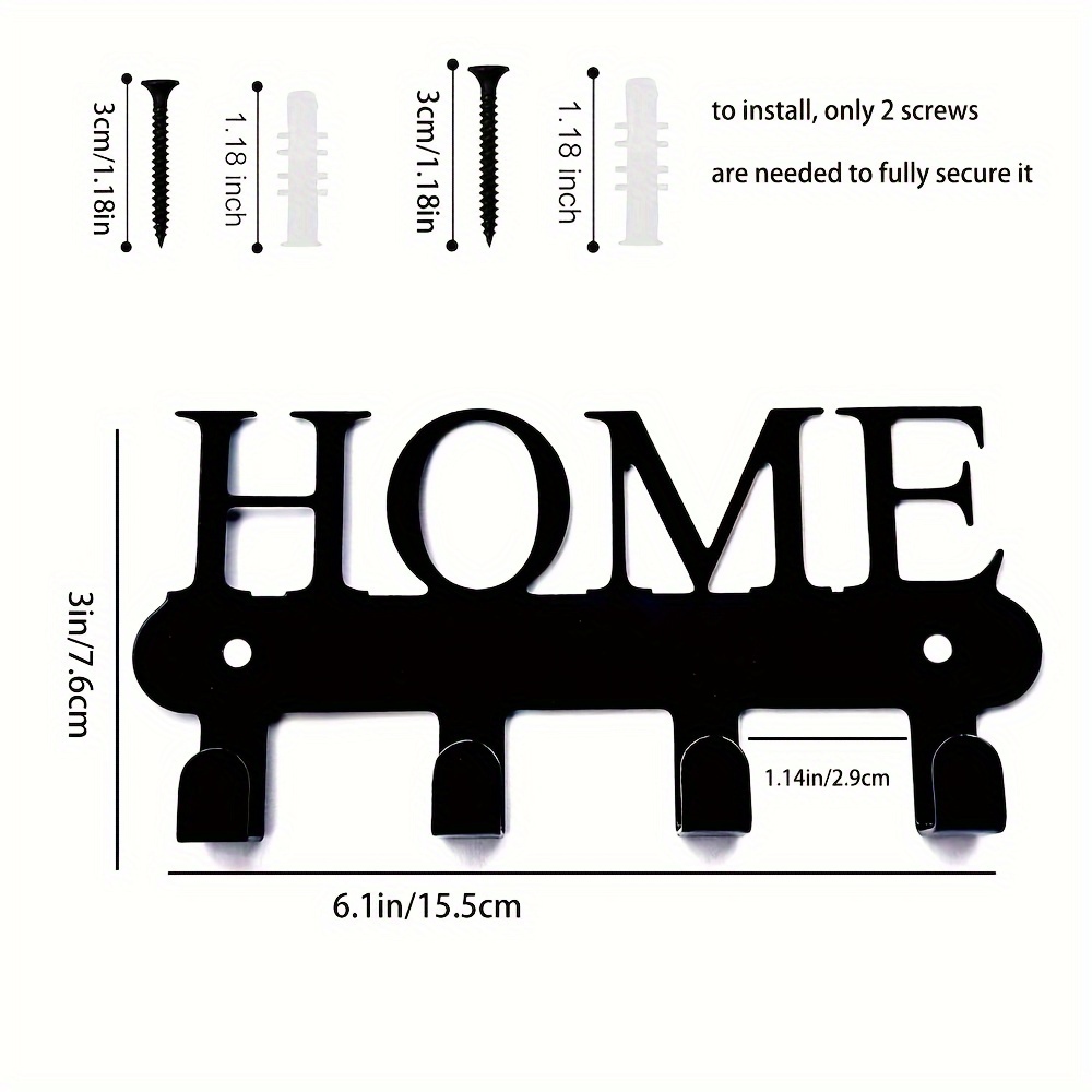 Image of Home Key Hook Metal Creative Key Hook Decoration Cute Door Back Wall Decoration Clothes Hat Hook Decoration Outdoor Courtyard Hook Decoration