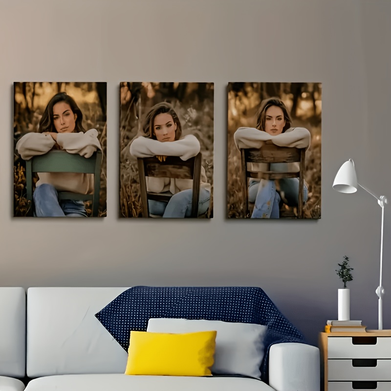 TEMU 2d Flat, [custom Canvas Art] 3pcs Set Custom Photo Canvas Art | Uv Printed Personalized Wall Decor, Modern Contemporary Vertical Wall Art,