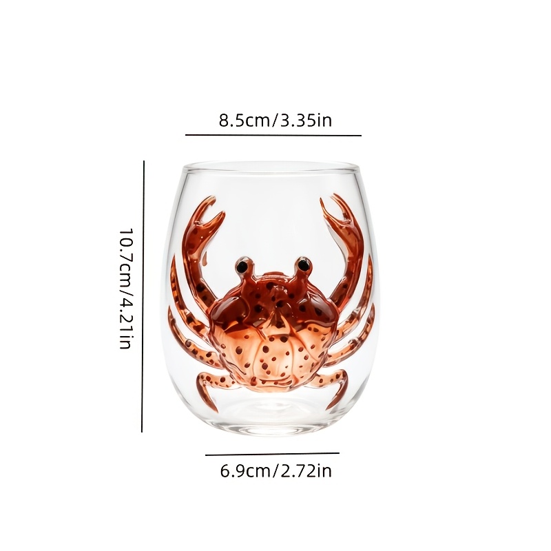 TEMU 1 pièce Verre , Verre en Verre Borosilicaté à Haute Teneur en Peint , Verre à Whisky en Trois Dimensions, Verre Peint, Convient pour Boissons