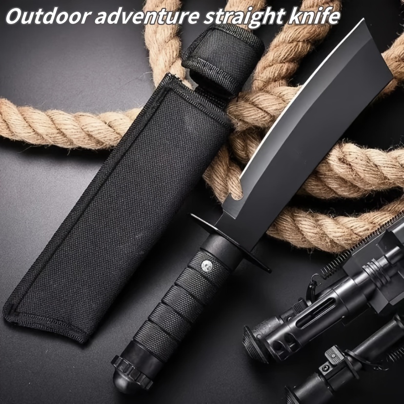 

1pc Outdoor High Hardness Stainless Steel Multifunctional Knife/portable Knife/wilderness Camping Knife/wilderness Survival Knife