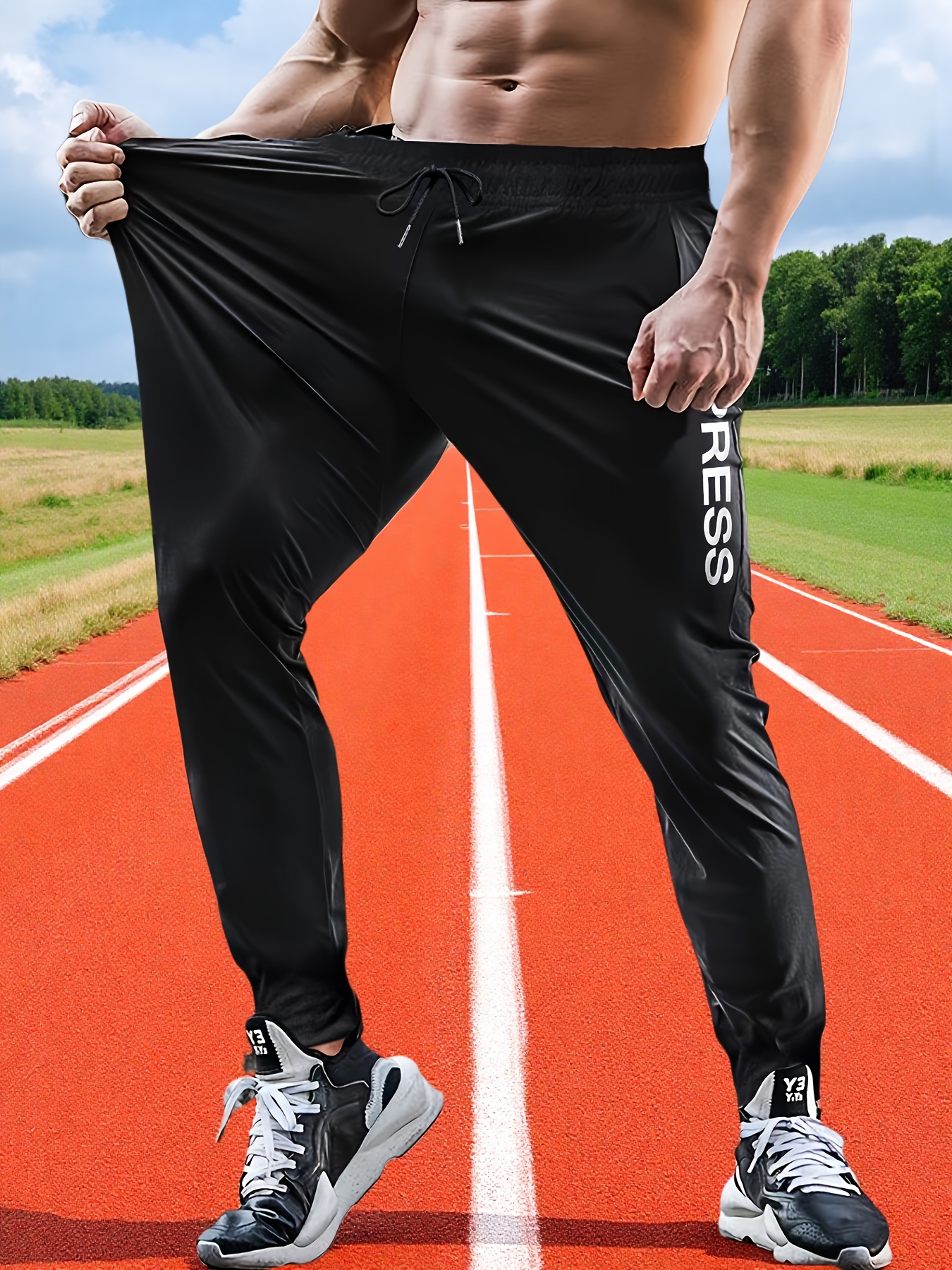 Joggers Atléticos para Hombre Pantalones de Running Todo con Cinturilla  Ajustable y Cómodos para Entrenamiento, Ropa Deportiva Casual