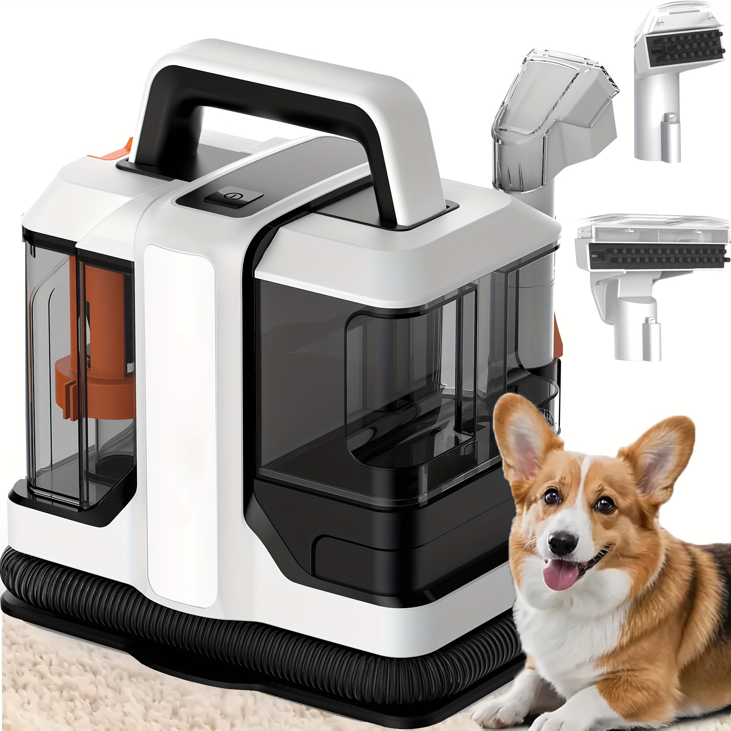 eu plug pet vacuum cleaner deep   vacuum cleaner carpet cleaner for carpet sofa rugs upholstery stairs car 37cm x 27cm x 38cm 750w