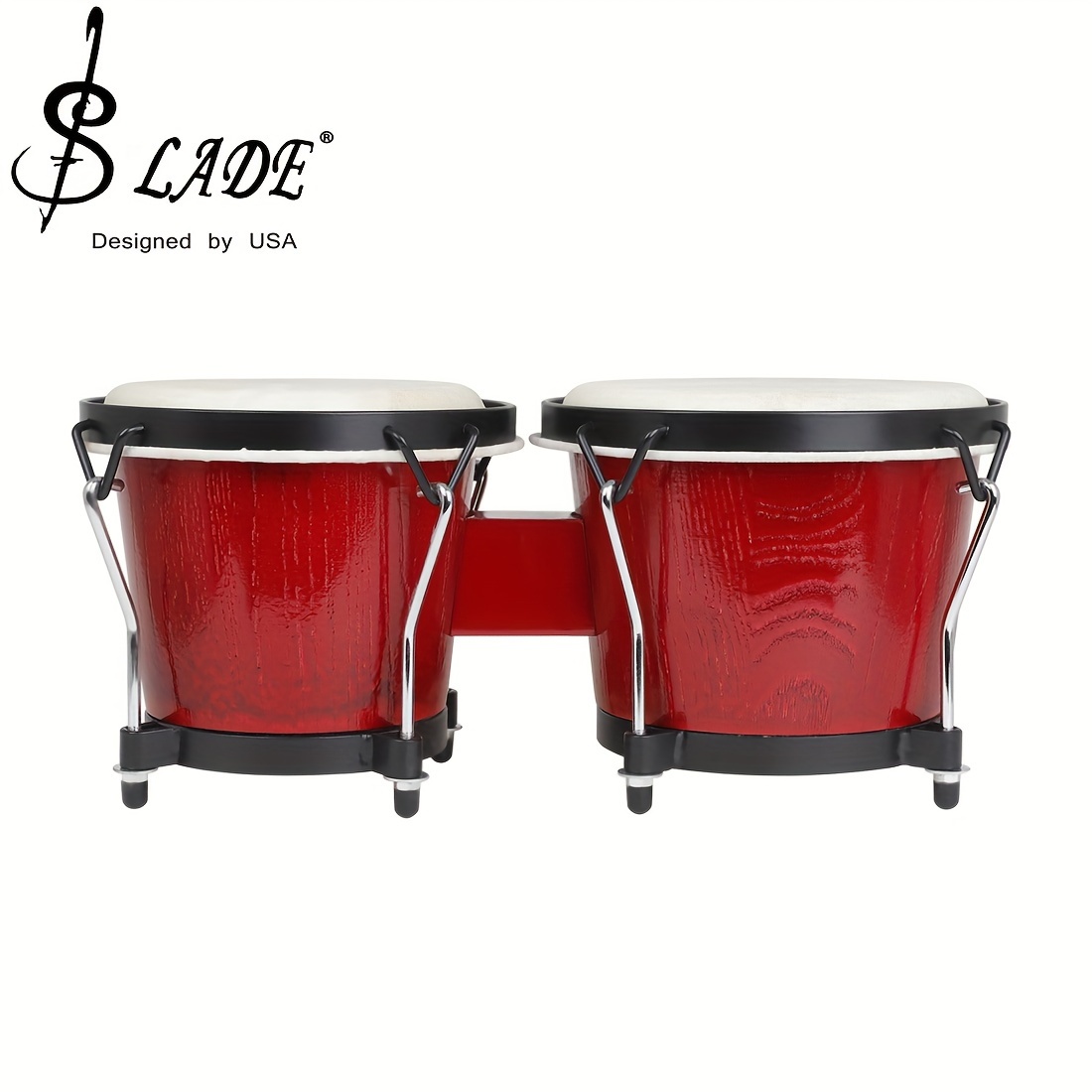 SLADE Percusión Bongos Atardecer Piel de Oveja Pandereta Acompañamiento de Pandereta