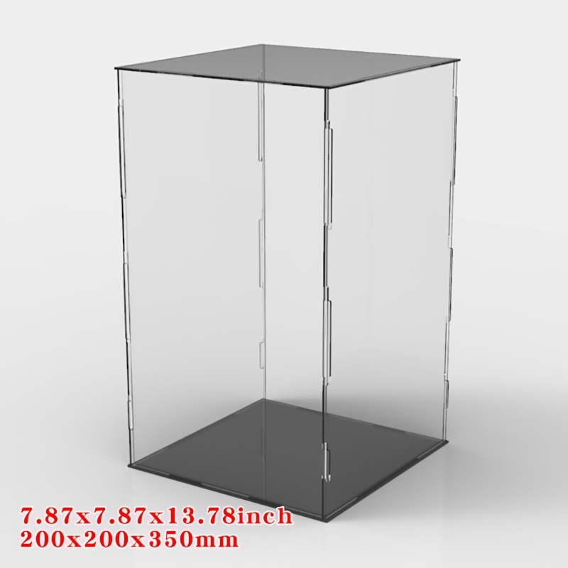 TEMU in Acrilico Scatola di Vetro Copertura in Plastica per Conservazione Figure, Esposizione Modelli, Ornamento, Copertura Antipolvere per Statuine