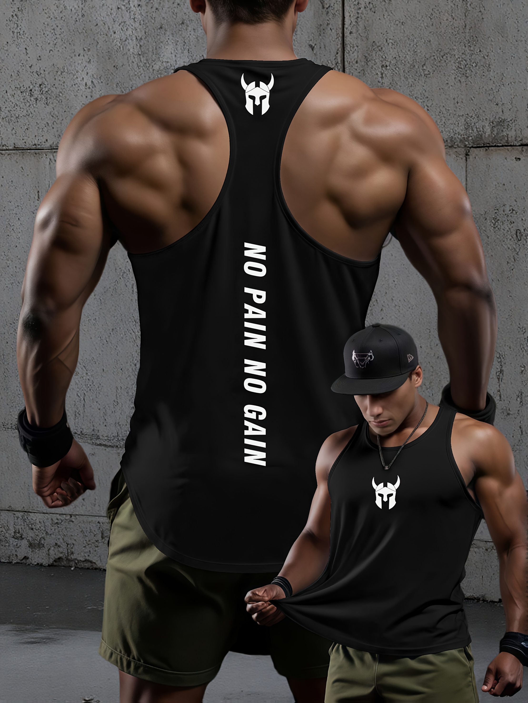Men's sports vest, summer thin fitness training vest, casual sports breathable sleeveless quick-drying top