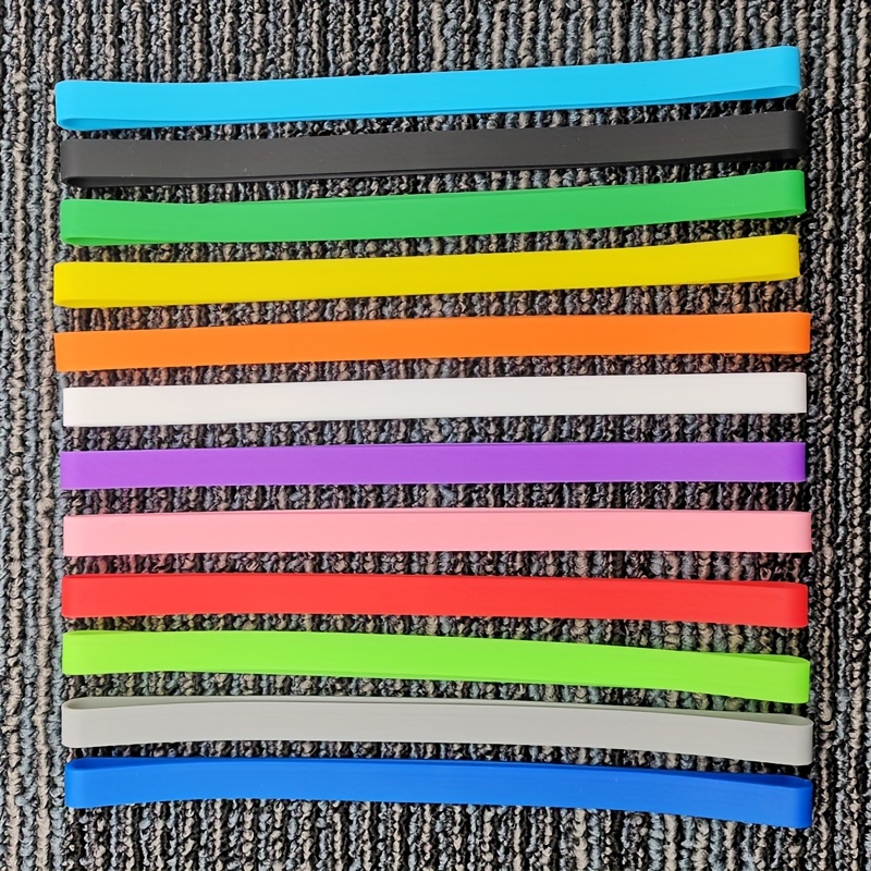 TEMU 12 Colors/set Large Silicone Rubber Bands Elastic Rubber Wrapping Bands Extra Large Rubber Bands For Notebook Office Outdoor Gear Gifts Packing