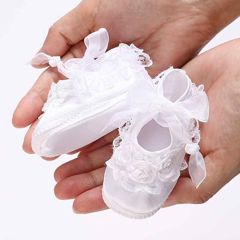 Image of Fashionable And Cute Lace Bow Decoration Girls' Shoes, Lightweight And Non-slip Walking Shoes For Spring And Autumn