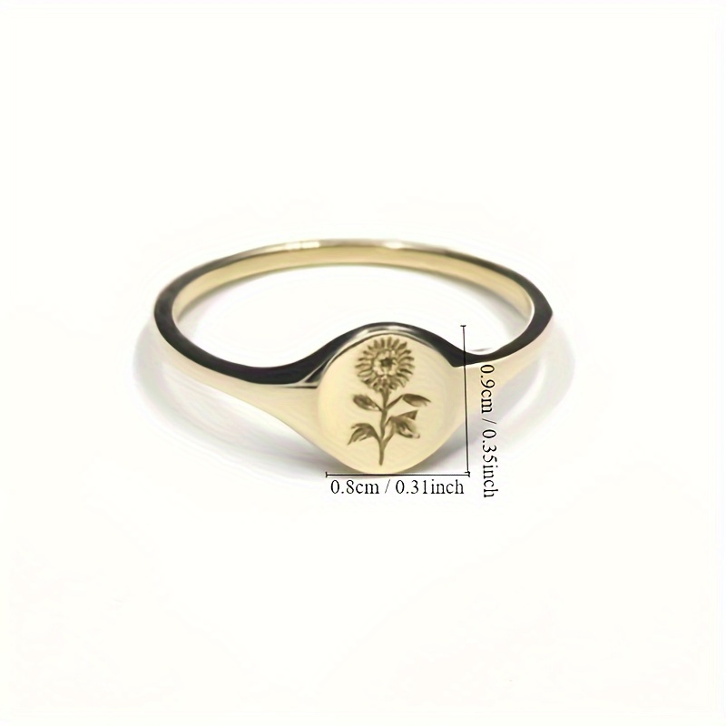Bohemian Sunflower Ring for Ladies - Stylish and Minimalist