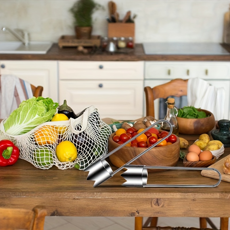 Extractor de Núcleo de Frutas de Acero Inoxidable, Descorazonador de Pimientos Rojos, Cortador de Semillas de Verduras y Frutas, Herramienta de Cocina Práctica para Extracción Rápida, Adecuado para las Cuatro Estaciones