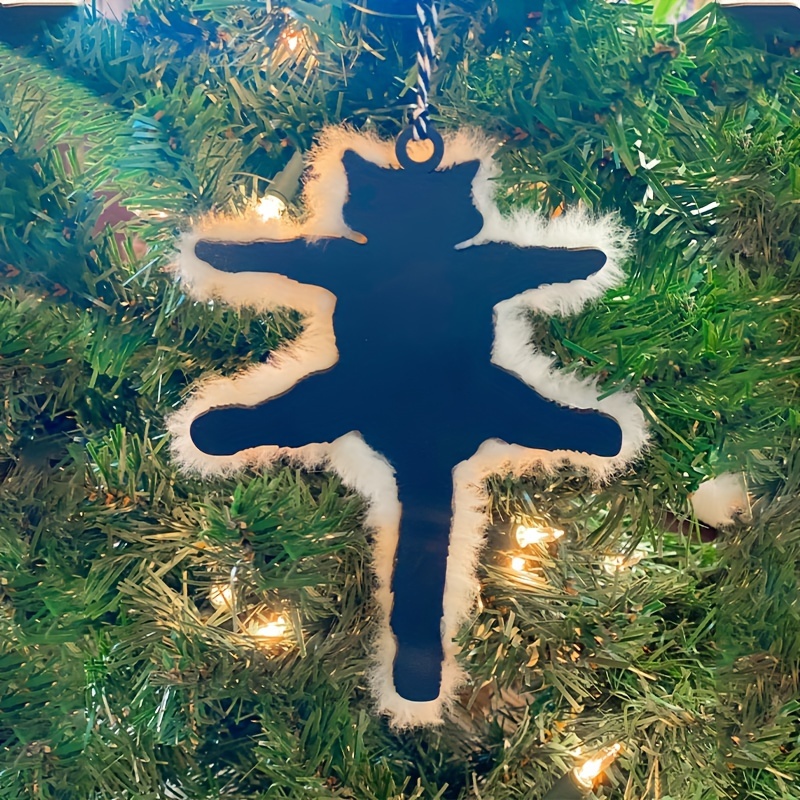 

Festive Movie Lover's Christmas Ornament: A Whimsical Cat Silhouette Hanging Decoration